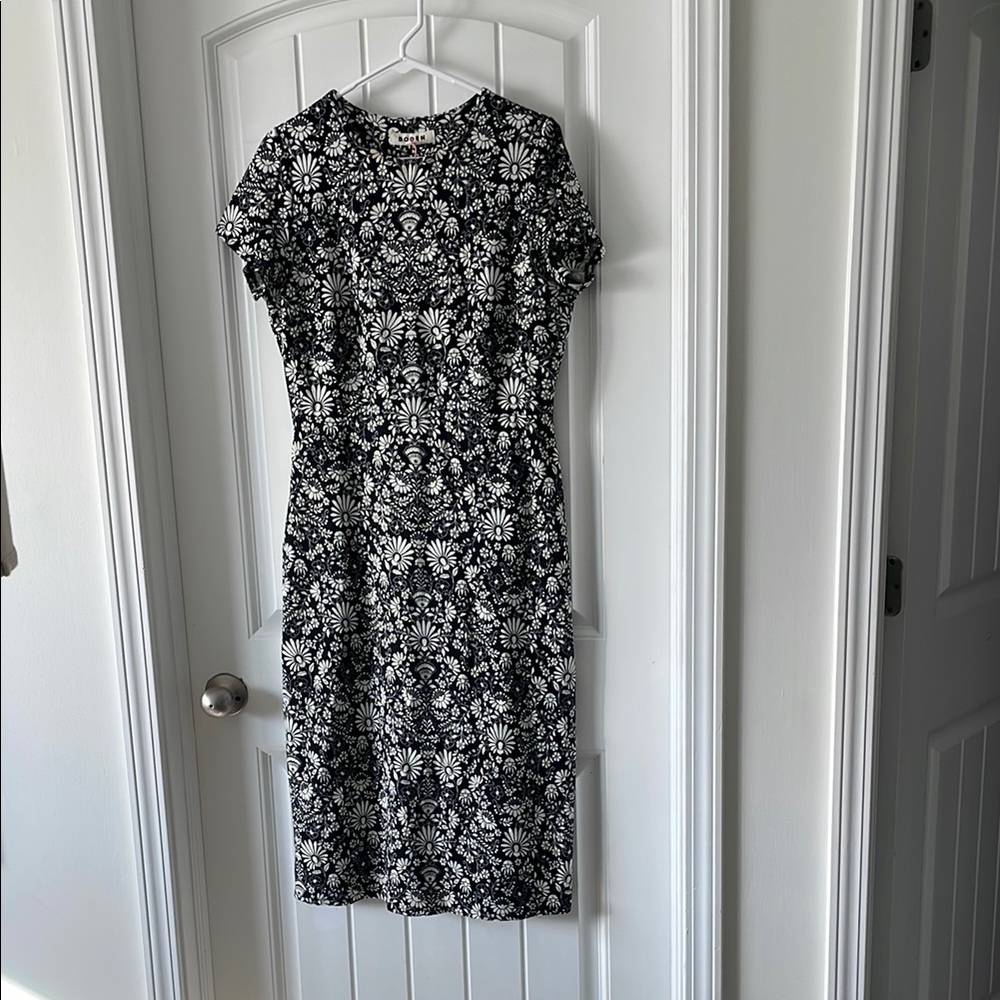 Floral Navy  and White Dress